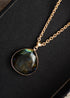 Boho Necklace, Labradorite and Gold Chain Rosie